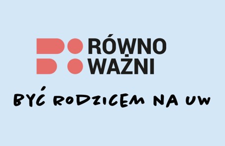 Grafika z tytułem raportu "Być rodzicem na UW"